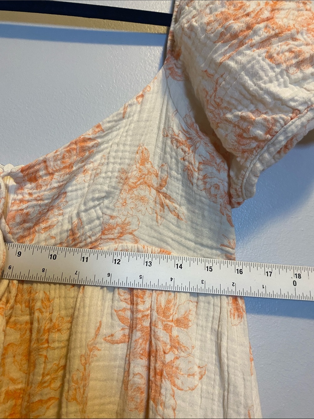 Worth Collective Haven 100% Cotton Tie Front Maxi Dress in Sherbet Medium Gauze - Picture 16 of 16